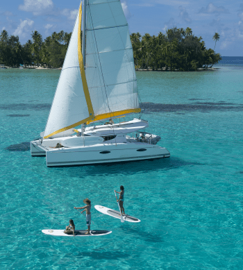 Catamaran et paddle